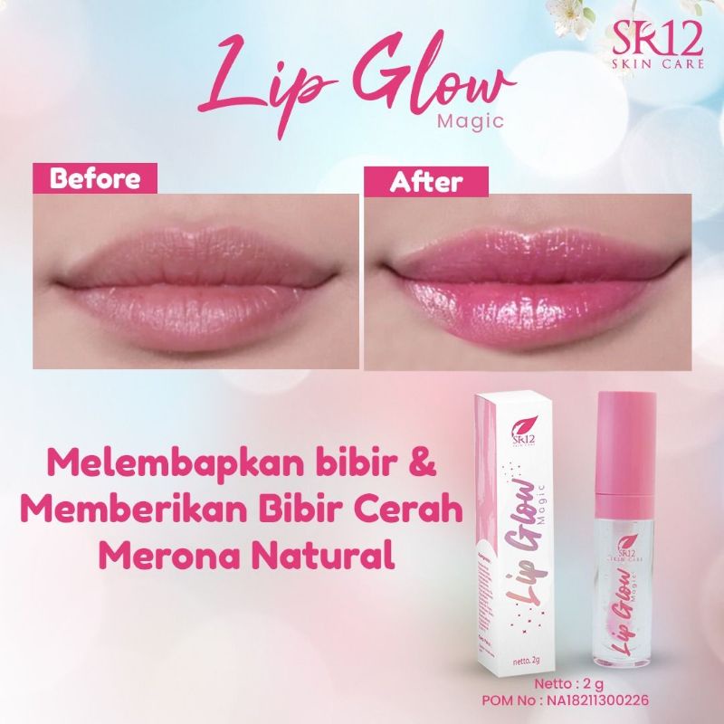 Lip Glow Magic SR12 Ori Pelembab Melembabkan Pemerah Bibir Tahan Lama Lip Gloss Lipstik Original BPOM