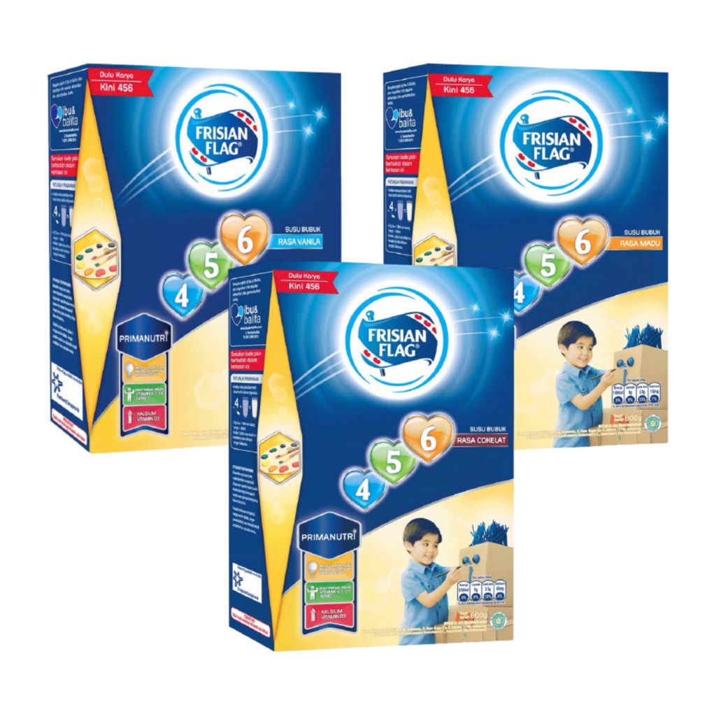 Frisian Flag Karya 456 Primanutri Usia 4-6 Tahun Vanila/Madu/Coklat 800gr