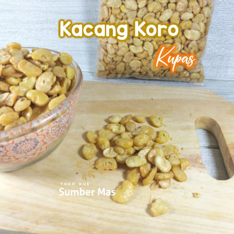 Kacang Koro Kupas Berat 250 gr / Kacang Koro / Snack Kiloan