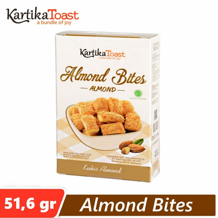 

Tr20Re Almond Bites / Kue Almond " Kartika Toast " - 51.6 Gram Ht51G