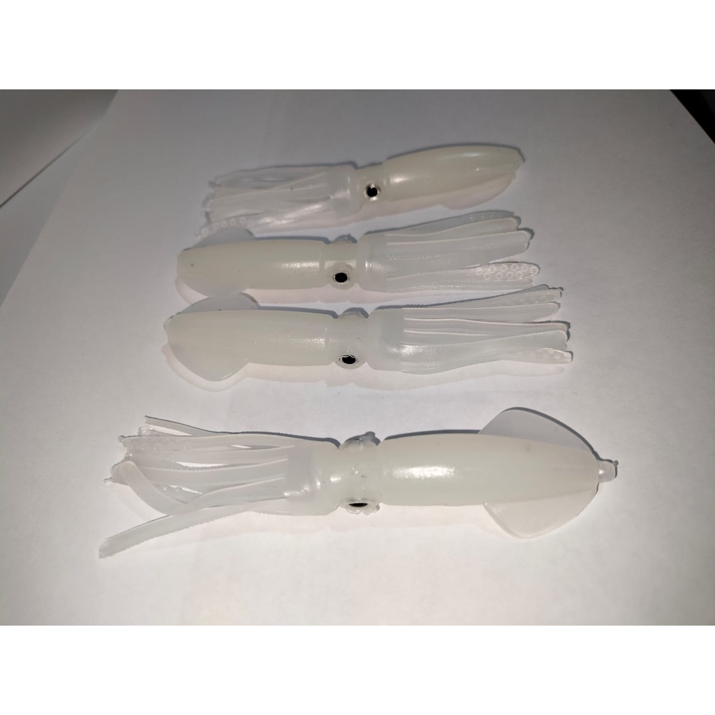 SOFTLURE UMPAN BENTUK CUMI MENYALA POSFOR GID UMPAN LAYUR LAUT TENGGIRI TUNA