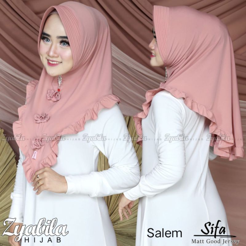 jilbab hijab kerudung bahan Jersey super bran original zyabila hijab BISA COD