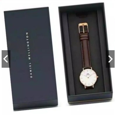 KWS Jam Tangan Wanita Grade AAA DwE Sheffield Strap Kulit Free Box + Paperbags