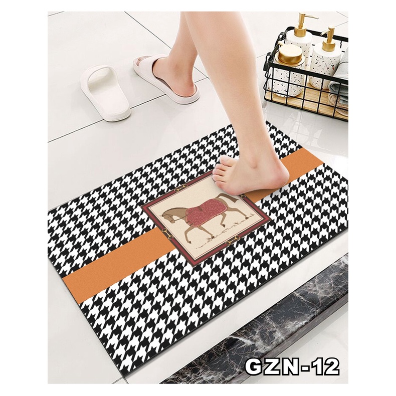 Keset kaki Anti Slip Bahan Memory Foam Menyerap (40×60cm) Keset Kamar Mandi