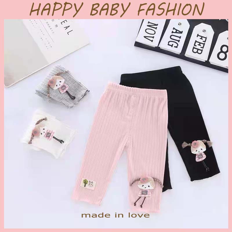 【Happy Baby】0-4Tahun celana legging anak perempuan Style 7/8 ( Syyle Gantung ) rajut Motif sesuai STOCK/RANDOM CK04