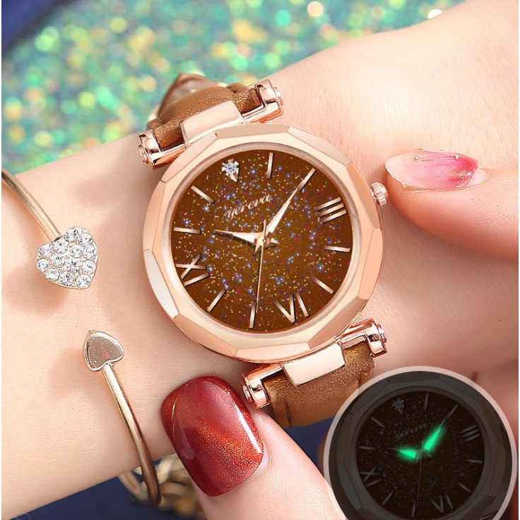FYGALERY J150 JAM TANGAN GLITER GENEVA JAM TANGAN FASHION JAM TANGAN WANITA MURAH BATAM IMPORT-2