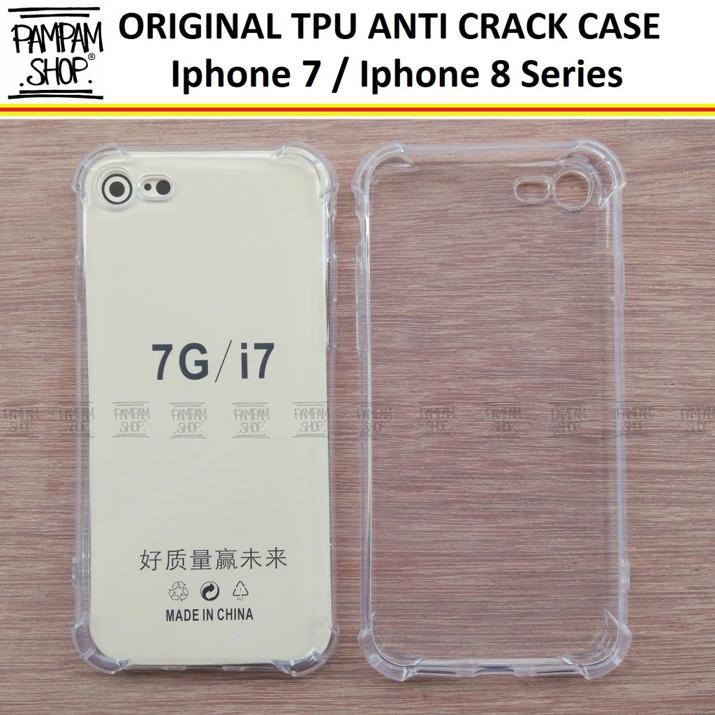 Case TPU Anti Crack Apple Iphone 8 8G Fuze Ultrathin Anti Pecah Benturan Anticrack Ultra Thin