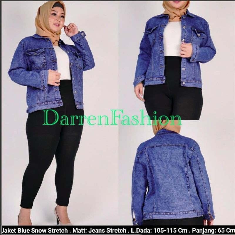 Jaket Blue Snow Stretch Jumbo