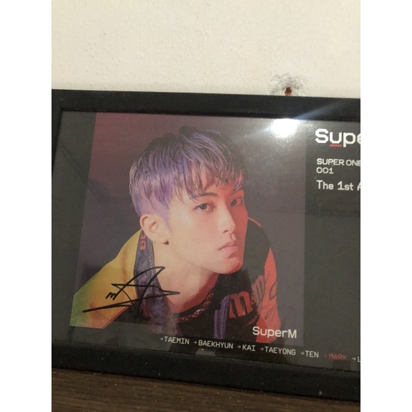 Lp signed poster superm mark lee