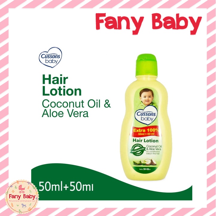 CUSSONS BABY HAIR LOTION COCONUT OIL &amp; ALOE VERA 50ML+50ML