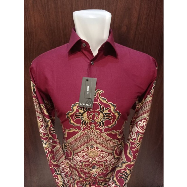 Alisan Batik Lengan Panjang Slimfit