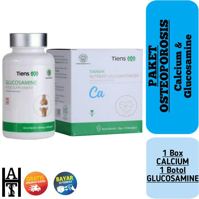 Tiens Paket Osteoporosis - Suplemen Untuk Tulang Keropos - Patah Tulang - Calcium & Glucosamine