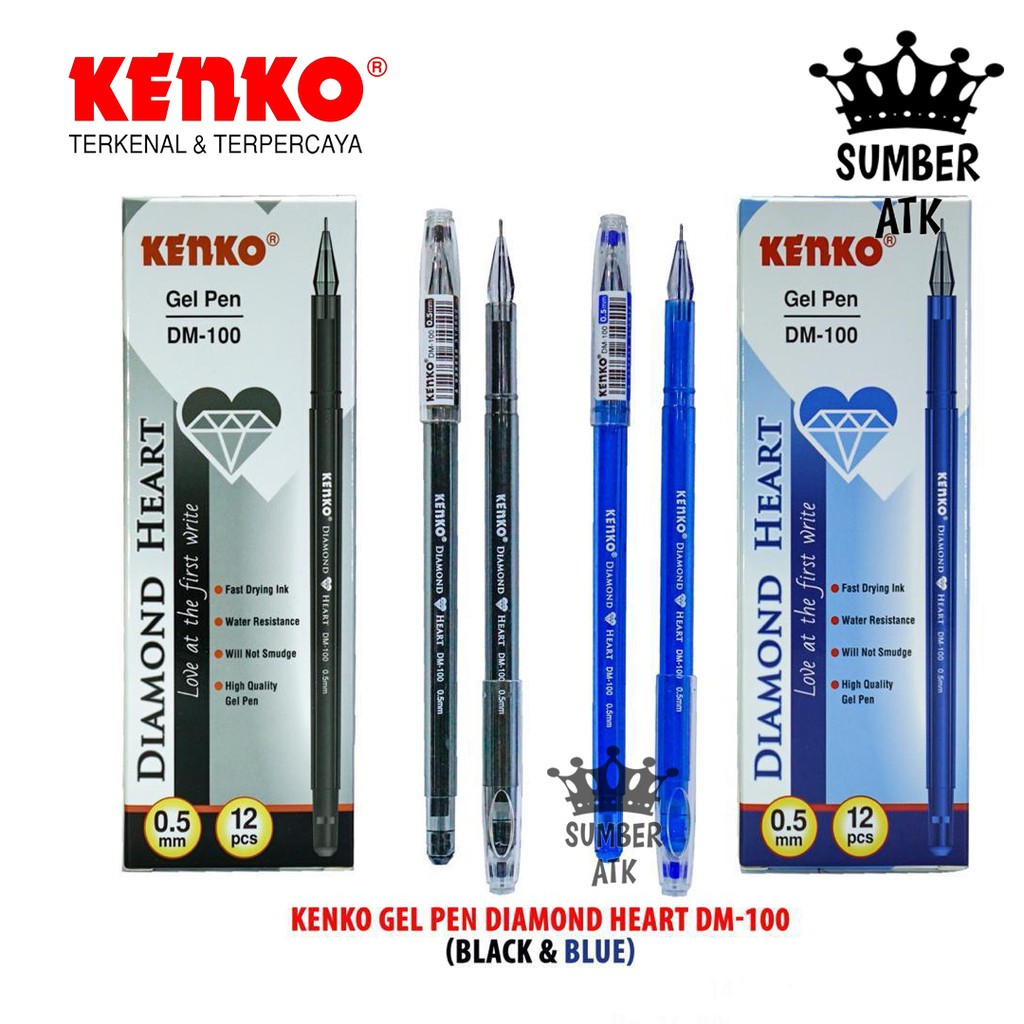 

GEL PEN / PEN GEL/ PEN BERWARNA DM-100 Diamond Heart