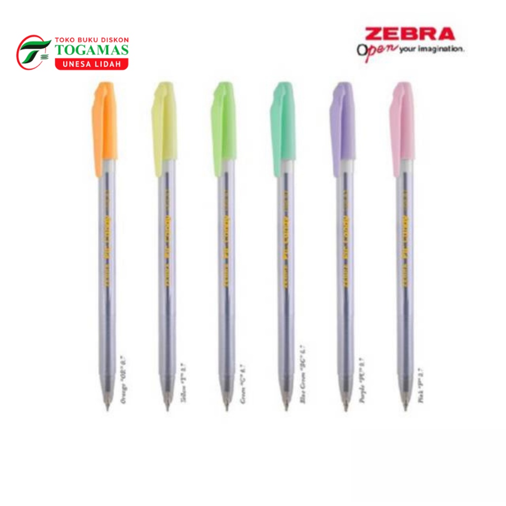 BALLPEN ECER PIC-CANDY FINE 0.7 SEMI GEL ZEBRA (BLACK)