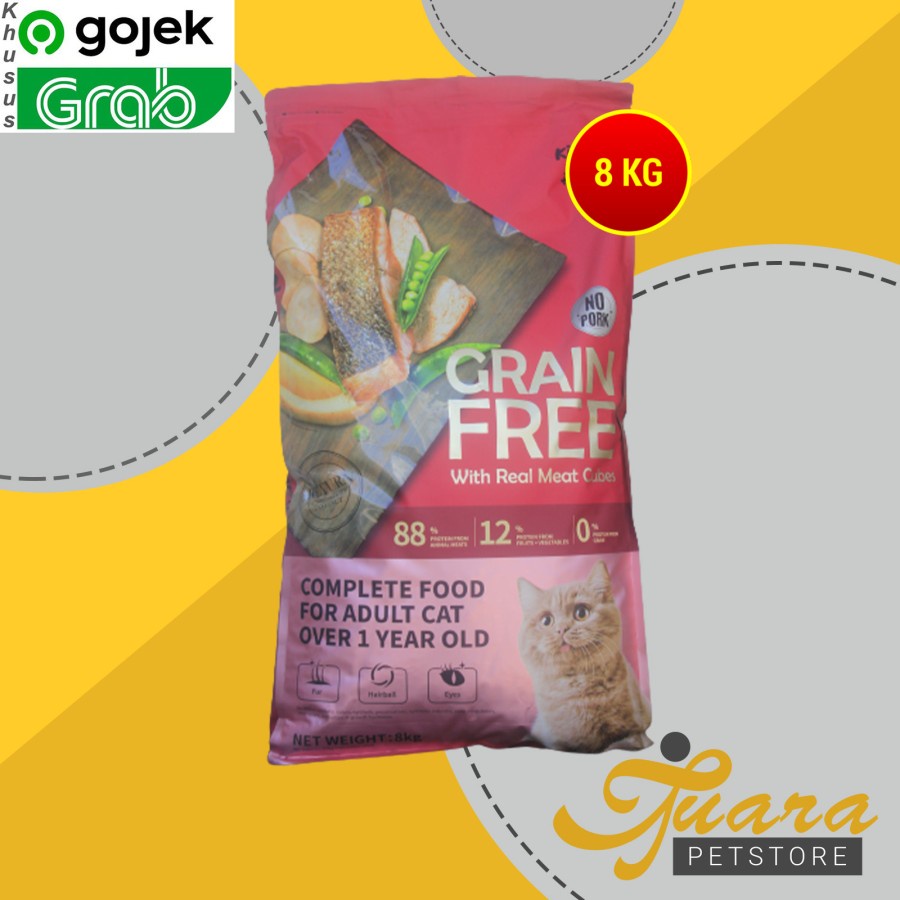 GOSENDKitchen Flavour Grain Free Adult Cat Food Dry Makanan Kucing 8KG