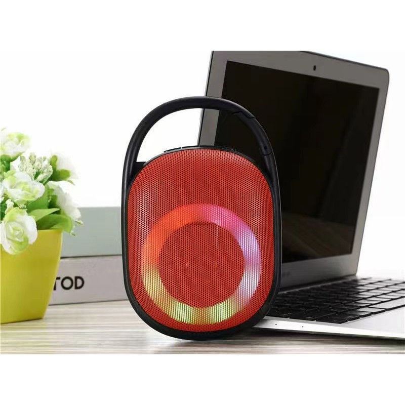 Speaker Bluetooth LED KIMISO CLIP 5 + RGB Portable Speker CLIP5 Wireless TWS 2 in 1