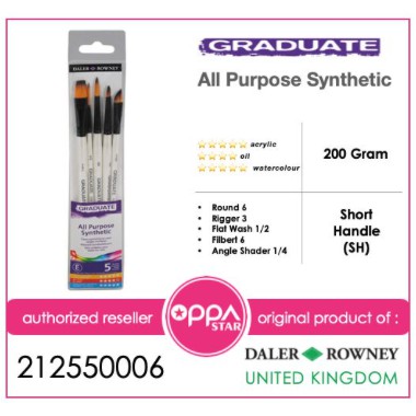 

Kuas Lukis Set High Quality Daler Rowney Graduate Brush SH 212550006