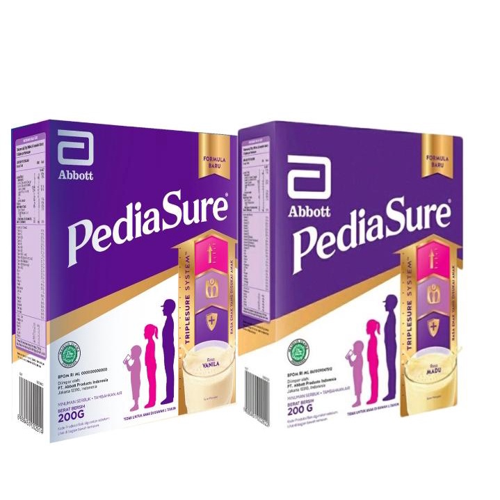 Pediasure Triplesure Vanila I Madu 200 gr 1-10 tahun ( PROMO PEMBELIAN Pediasure Madu 200gr potongan 15.000 , exp november 2023 )