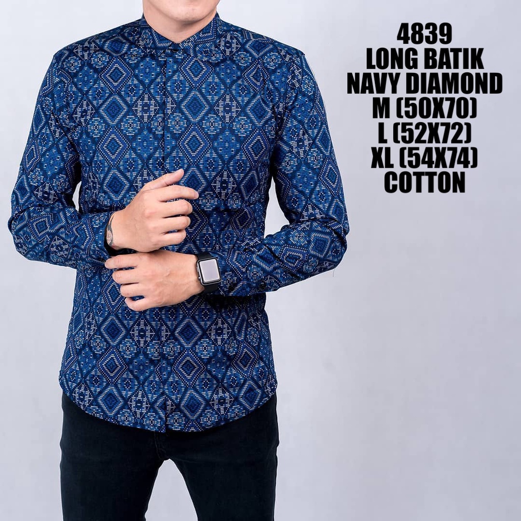 NEW ARRIVAL DISTRO BATIK PRIA BORDIR SOGAN HRB026 BATIKAF NOTOARTO BATIK IPNU-IPNU HEM PRIA bel-Navy 4839