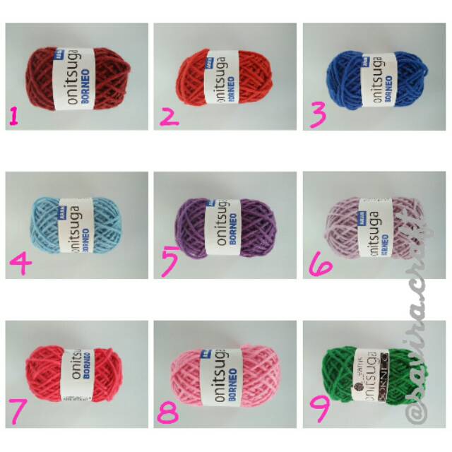 Benang Rajut Akrilik Onitsuga Borneo 50gr