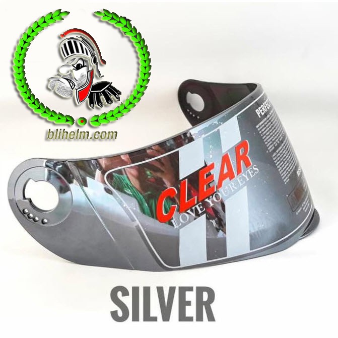 CUSTOM VISOR HELM XROCKET SILVER IRIDIUM | KACA HELM KYT X-ROCKET