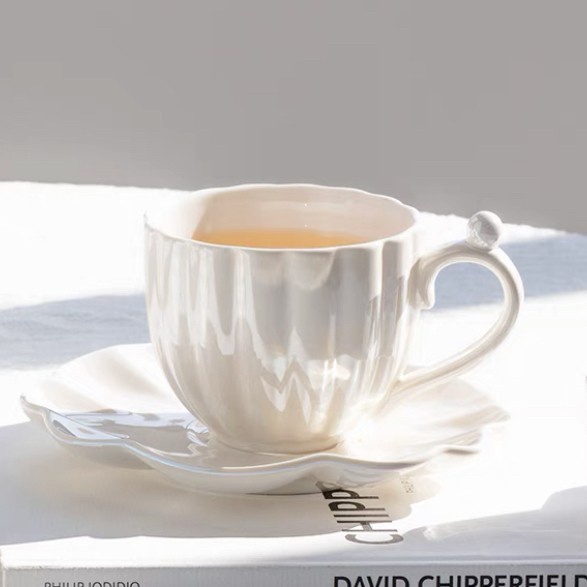 

Pearl Shell Tea Cup 240ml by Mi.casa - Pearl White