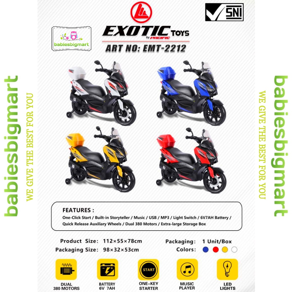 MAINAN MOTOTAN AKI EXOTIC RECHARGEABLE MOTOR EMT 2212