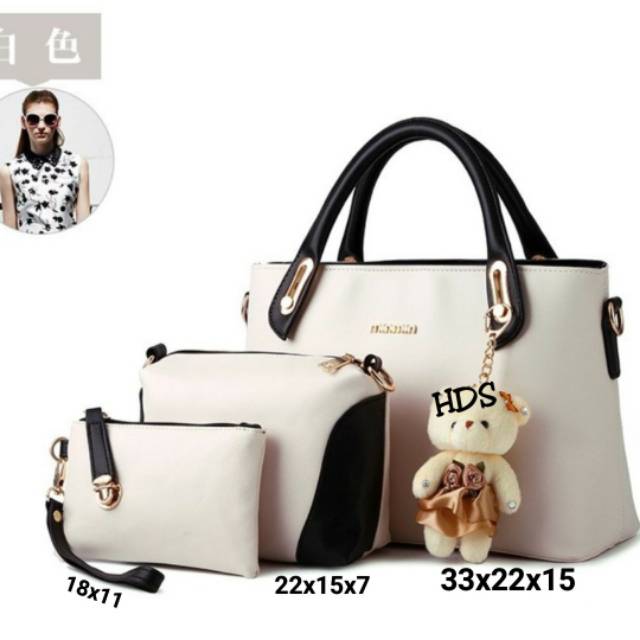 Fashion starla handbag 3in1  /fashion wanita /tas satu set murah