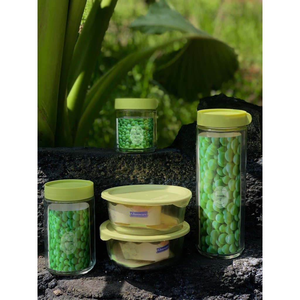 Toples Kaca Glassware Marine Bowl Set 5 Pcs Penyimpanan Makakanan Serbaguna - 5in1