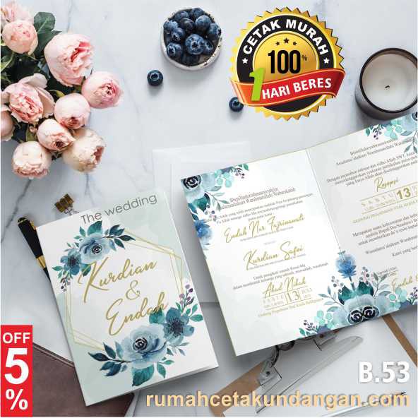 [B.53] CETAK UNDANGAN PERNIKAHAN MURAH, UNDANGAN CUSTOM, VINTAGE, RUSTIC, MODERN, ELEGANT, UNIK