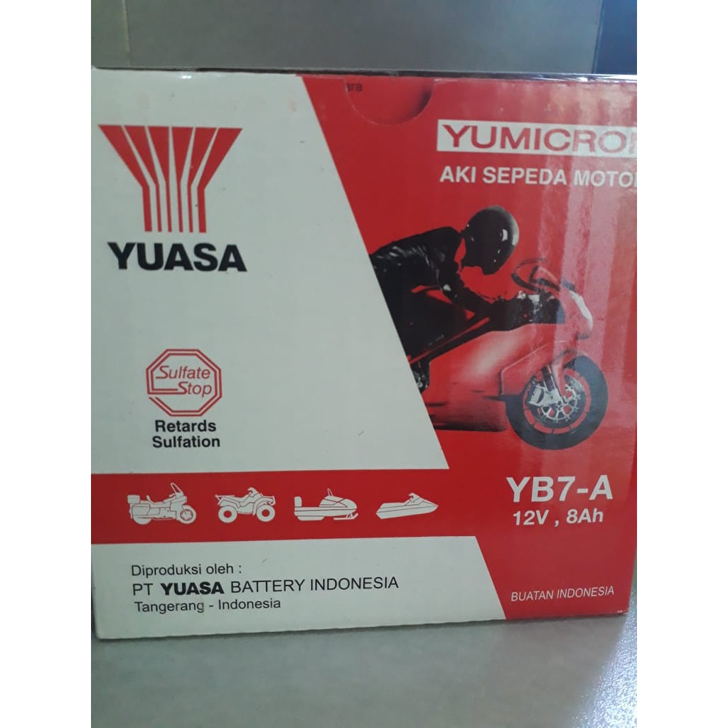 Aki motor Accu Yuasa YB7A-BA Thunder 125 Yumicron