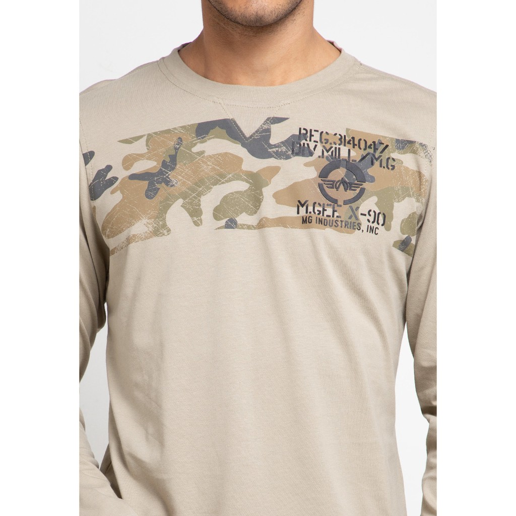 Kaos Oblong Legan Panjang Asli MGee 3451C Marc Sand