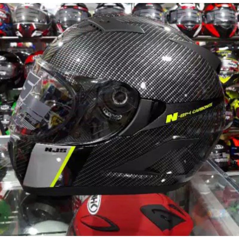 Helm NJS Shadow N814R Carbonite + Free Flat Dark Smoke