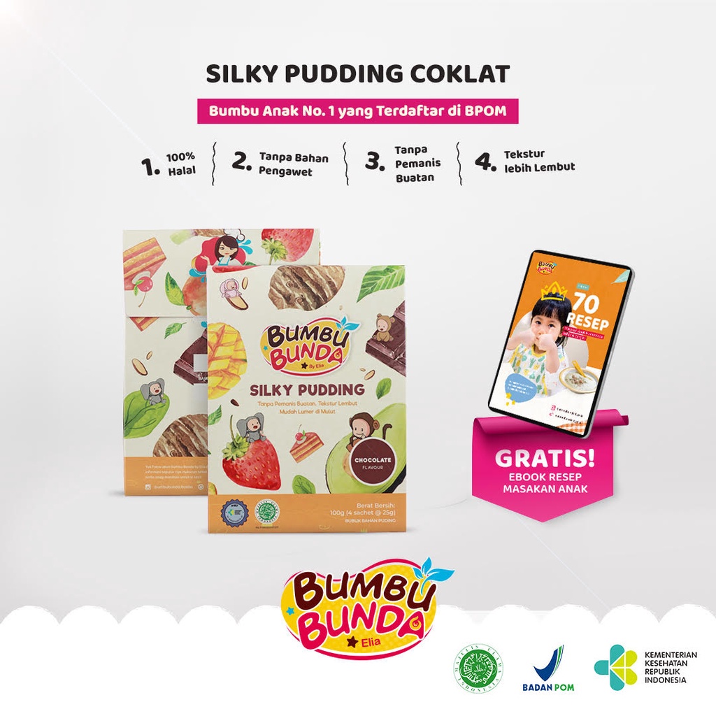 Promina Silky Puding Pudding 100 gr / Bumbu Bunda Silky Pudding / Snack Bayi / Cemilan Camilan Bayi Anak