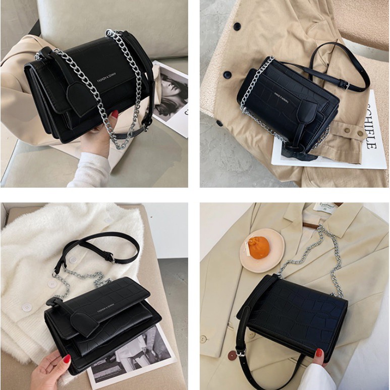 JK 731 1KG MUAT 2PCS TAS SELEMPANG WANITA SLINGBAG FASHION IMPORT Y25520 T442 E6062 C8464