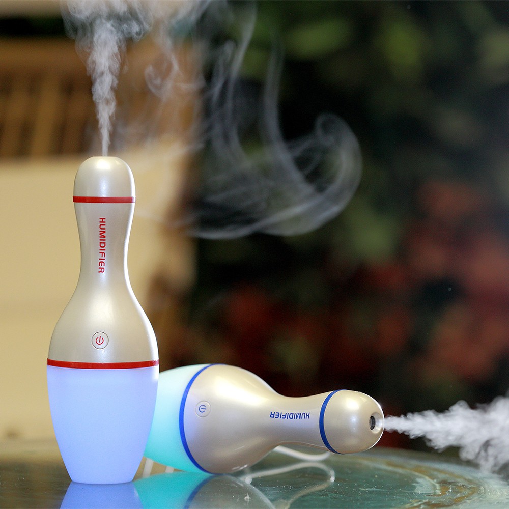 Cute Bowling Shape 7 Colors LED  Oil Diffuser Humidifier - 150ml