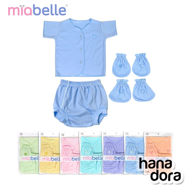 Miabelle Basics Newborn Set 3in1 Pendek - Bayi Bayi