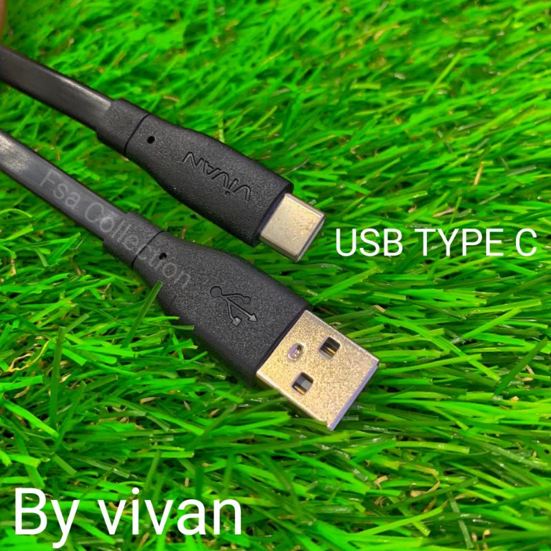 Kabel Data Vivan Type c 2.4A CBC100 Kabel Charger Vivan Tipe C fast charging