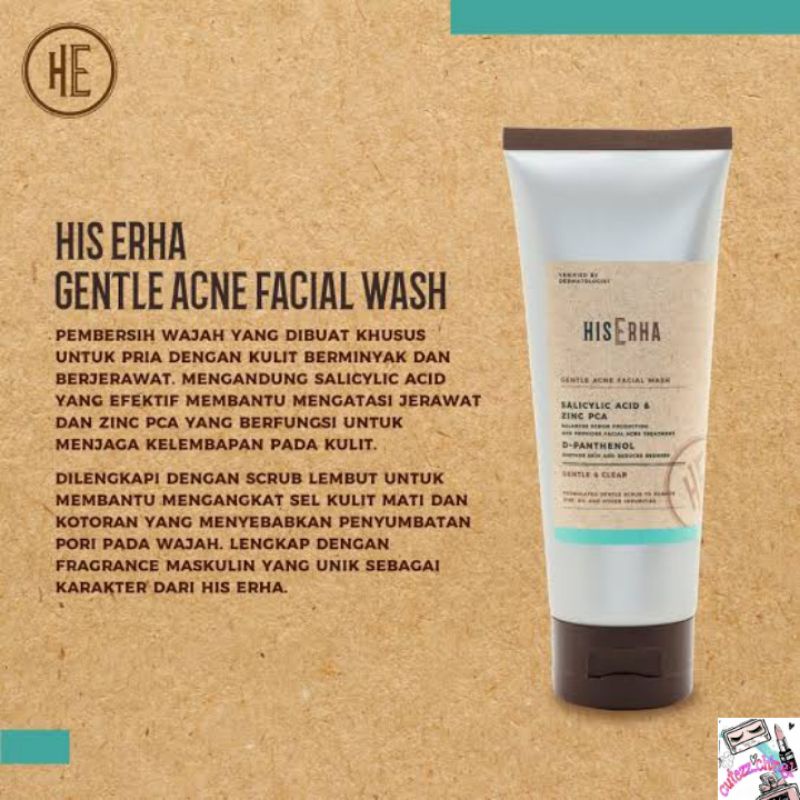 ☃Cutezz_Ching1☃HisErha Gentle Acne Facial Wash 100ml