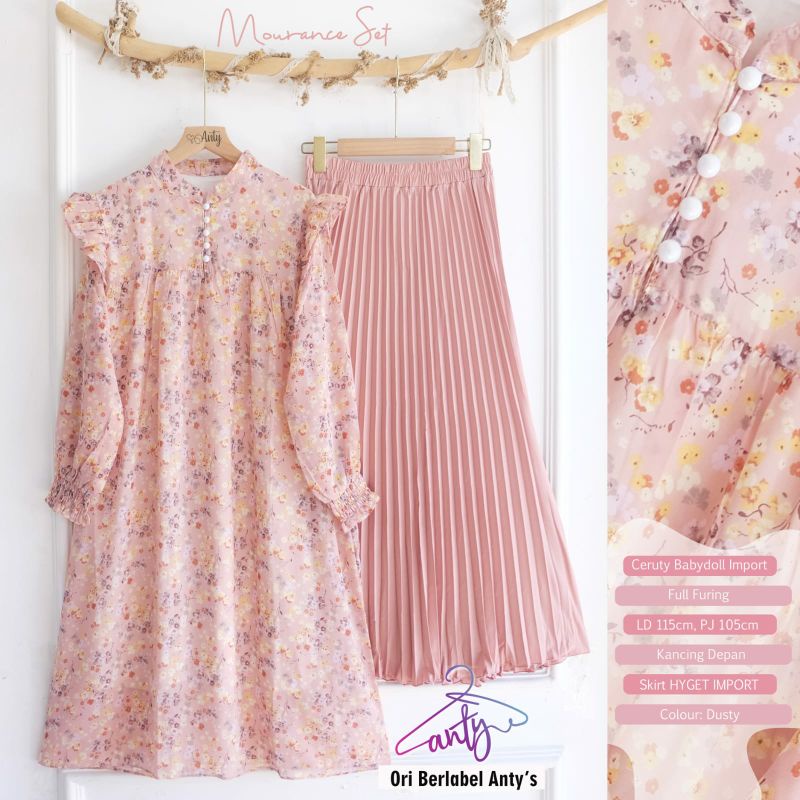 TKG - MOURANCE SET Rok Tunik Wanita Muslimah Modis Kekinian by Fashion Muslim Solo