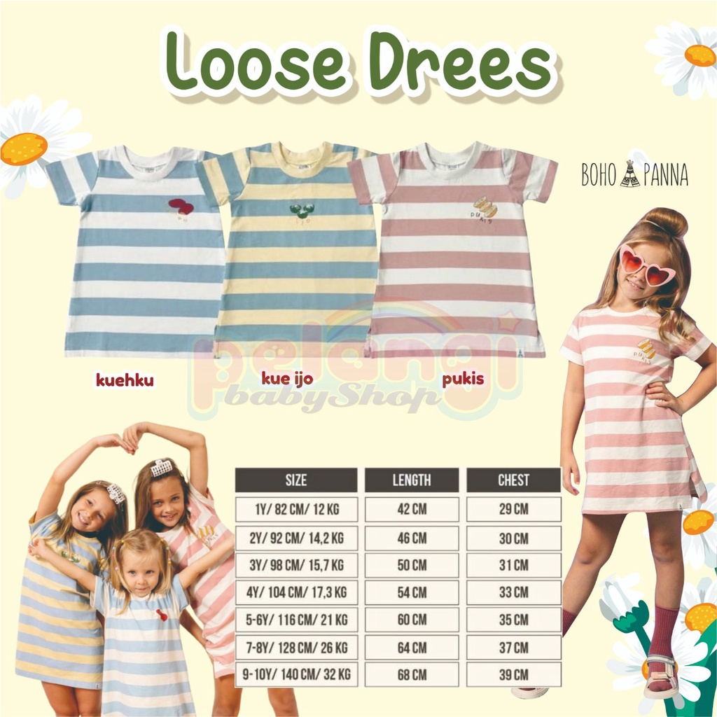 BOHOPANNA -LOOSE DRESS - BOHOPANNA DRESS - DRESS