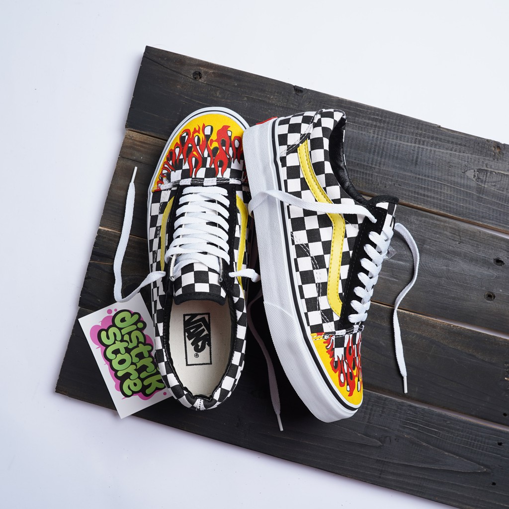 vans checker flame old skool