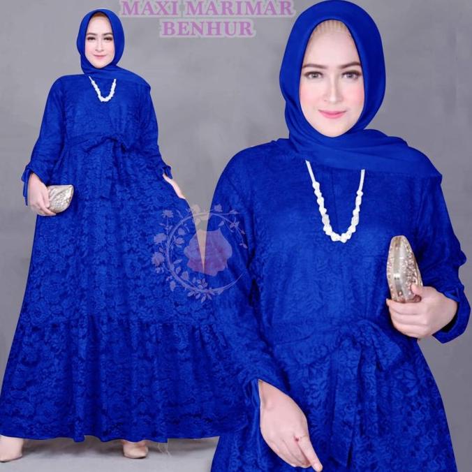 Maxi Gamis JUMBO MARIMAR L - 5XL BUSUI Brukat TULANG REAL PIC