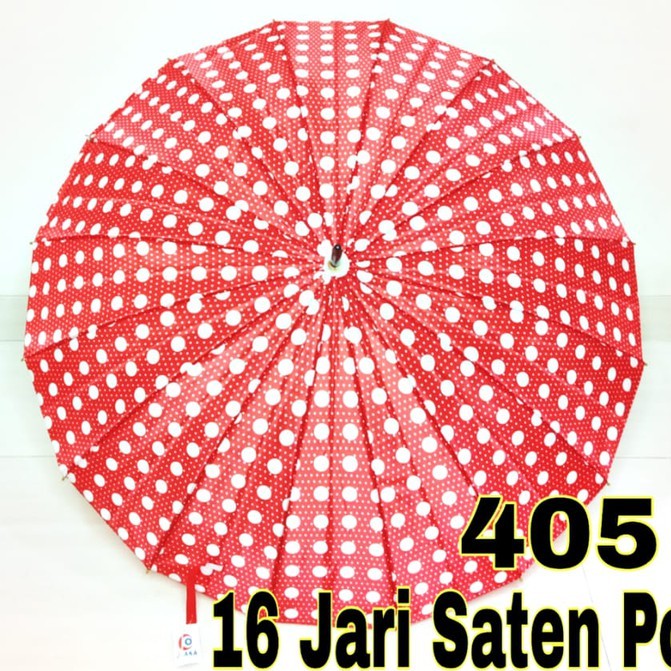 Payung Osaka 16 Jari Saten Polkadot 405