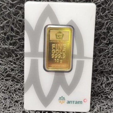 Emas Batangan Antam 10 gram RM - Reinvented New Press LM Antam 10  Logam Mulia 10gr  LM 10gr