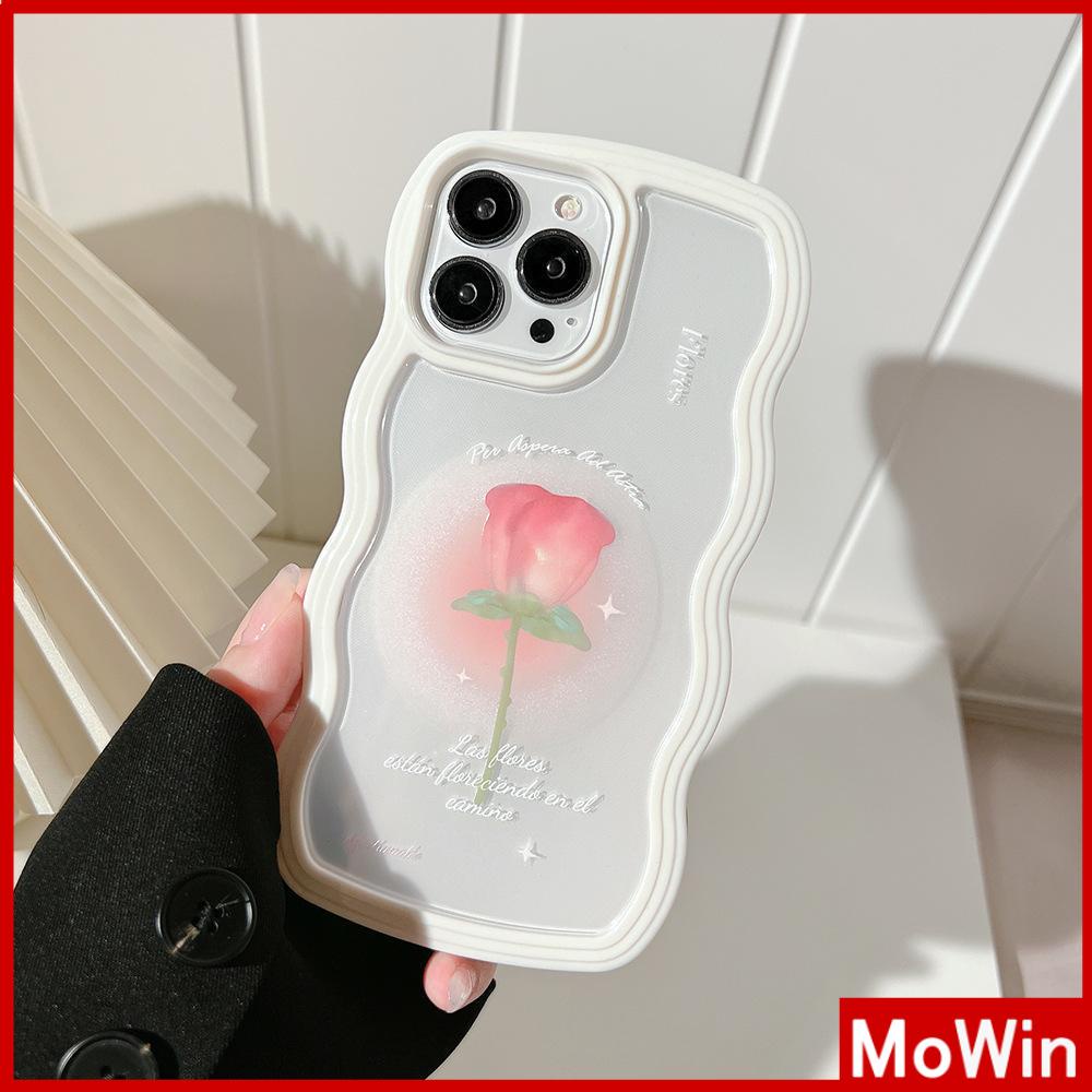 iPhone Case Candy Color Wave 2-in-1 Silicone Soft Case Airbag Shockproof Protection Camera Rose Flower Compatible For iPhone 11 Pro Max 13 Pro Max 12 Pro Max 7Plus xr XS Max