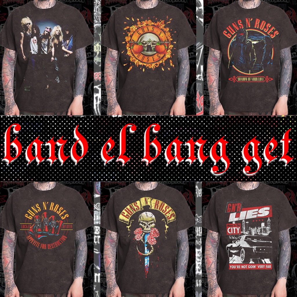 Kaos Band Metal GNR | Vintage T-shirt Wash Band Metal GNR | GNR04