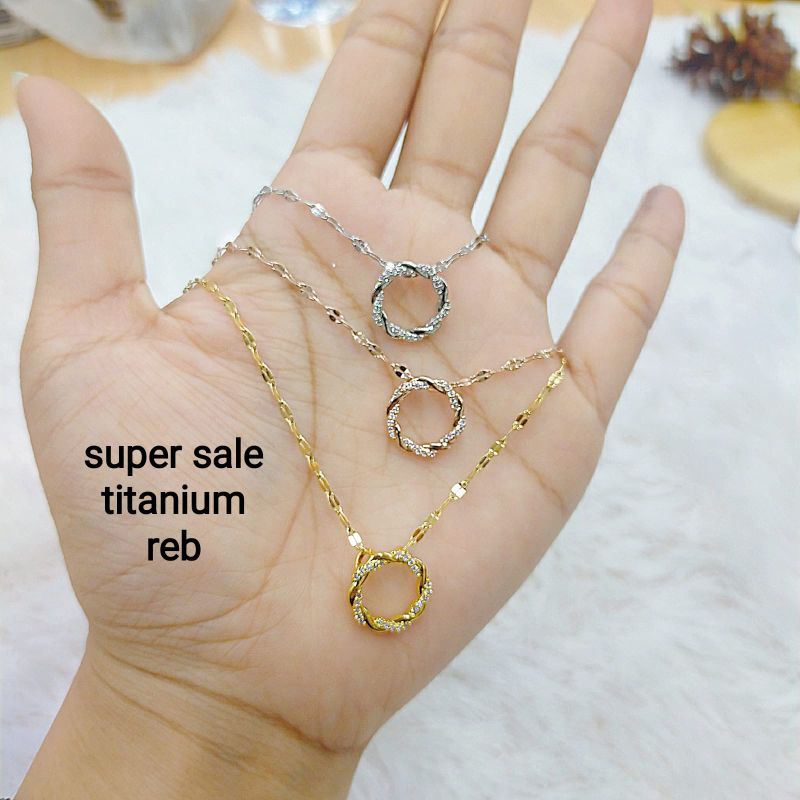 Kalung titanium koleksi NBC.medan kode 02 ,awet,tahan lama