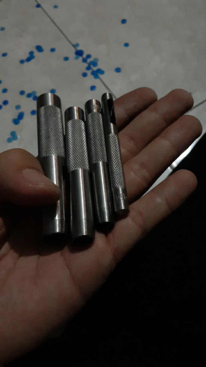 Aldo Hollow Punch Set 6pcs / Mata Plong Pelubang Kulit Vynil Plastik Terbatas