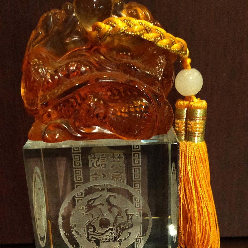 

China Glass Art Liu Li Stempel Naga Dasar Crystal LC024